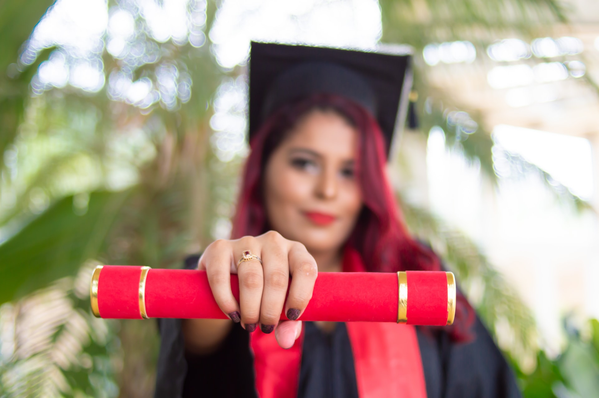 woman with certificate